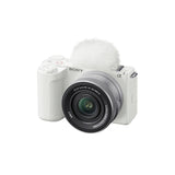Sony ZV-E10 II Mirrorless Camera (White) with 16-50mm Lens and Mini Flash Bundle