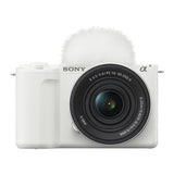 Sony ZV-E10 II Mirrorless Camera (White) with 16-50mm Lens and Mini Flash Bundle