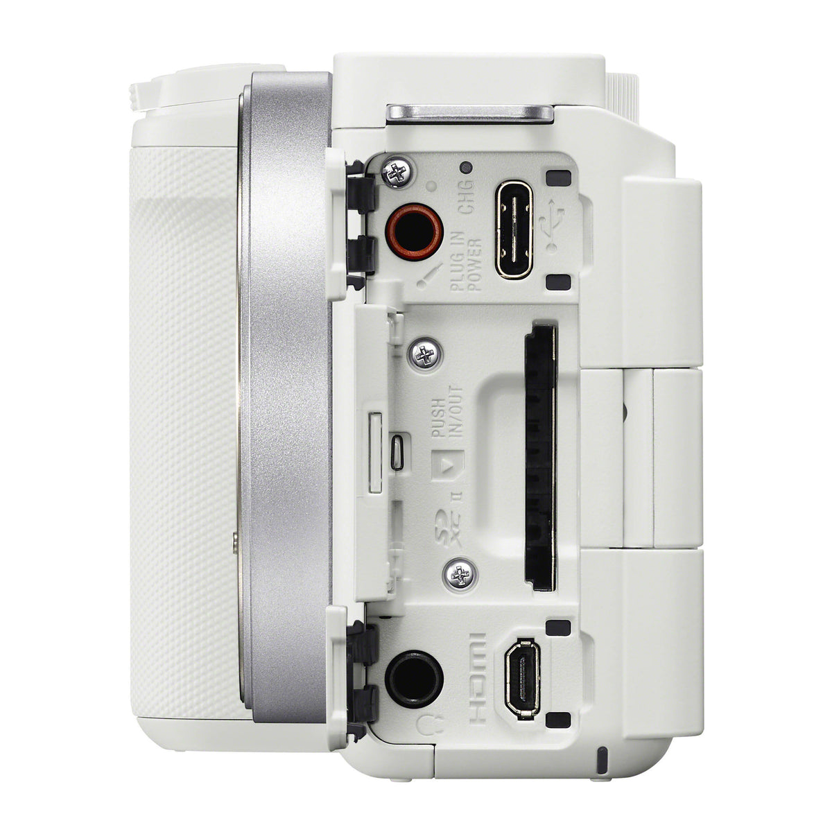 Sony ZV-E10 II Mirrorless Camera (White) with 16-50mm Lens and Mini Flash Bundle
