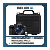 Sony RX10 V 20.1MP 25x Zoom Camera Bundle with 24-600mm Lens, SD Card, and Case