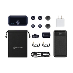 Hollyland LARK M3 Wireless System with 2 TX, 2 RX, Portable Charger, and Adapter