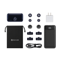 Hollyland LARK M3 Wireless System with 2 TX, 4 RX, Portable Charger, and Adapter