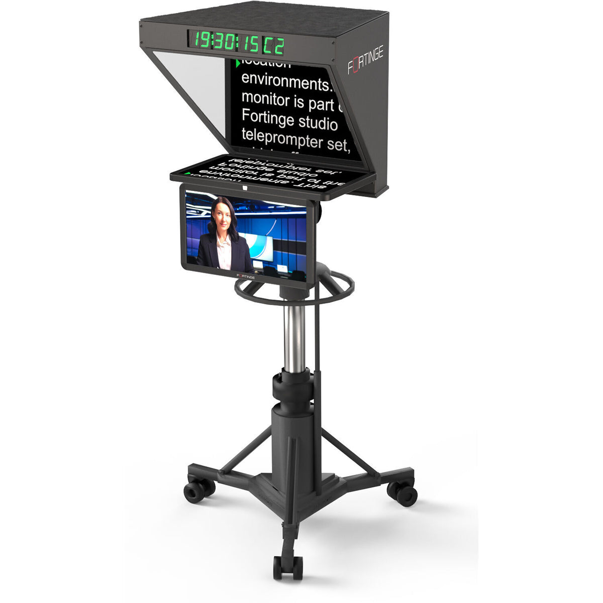 Fortinge ROBO 19-Inch High-Brightness Studio Teleprompter for PTZ Cameras