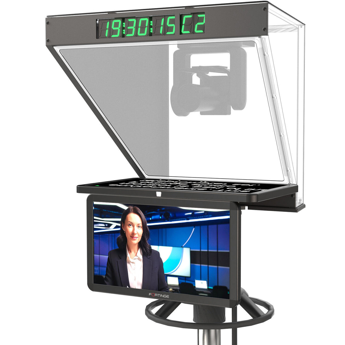Fortinge ROBO 19-Inch High-Brightness Studio Teleprompter for PTZ Cameras