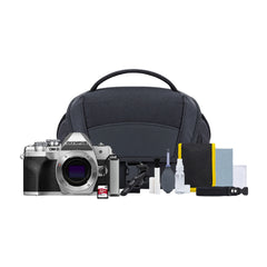 OM SYSTEM OM-D E-M10 MKIV Camera with SD Card, Bag and Accessories (Silver)