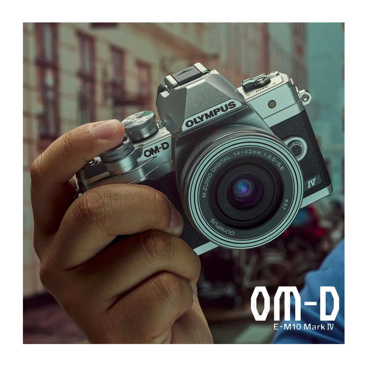 OM SYSTEM OM-D E-M10 MKIV Camera with SD Card, Bag and Accessories (Silver)