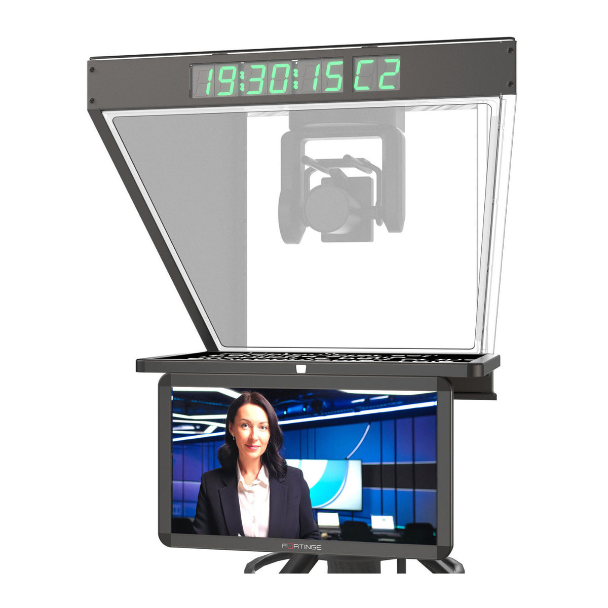 Fortinge ROBO Studio 19-Inch Teleprompter with SDI Input/Output for PTZ Cameras