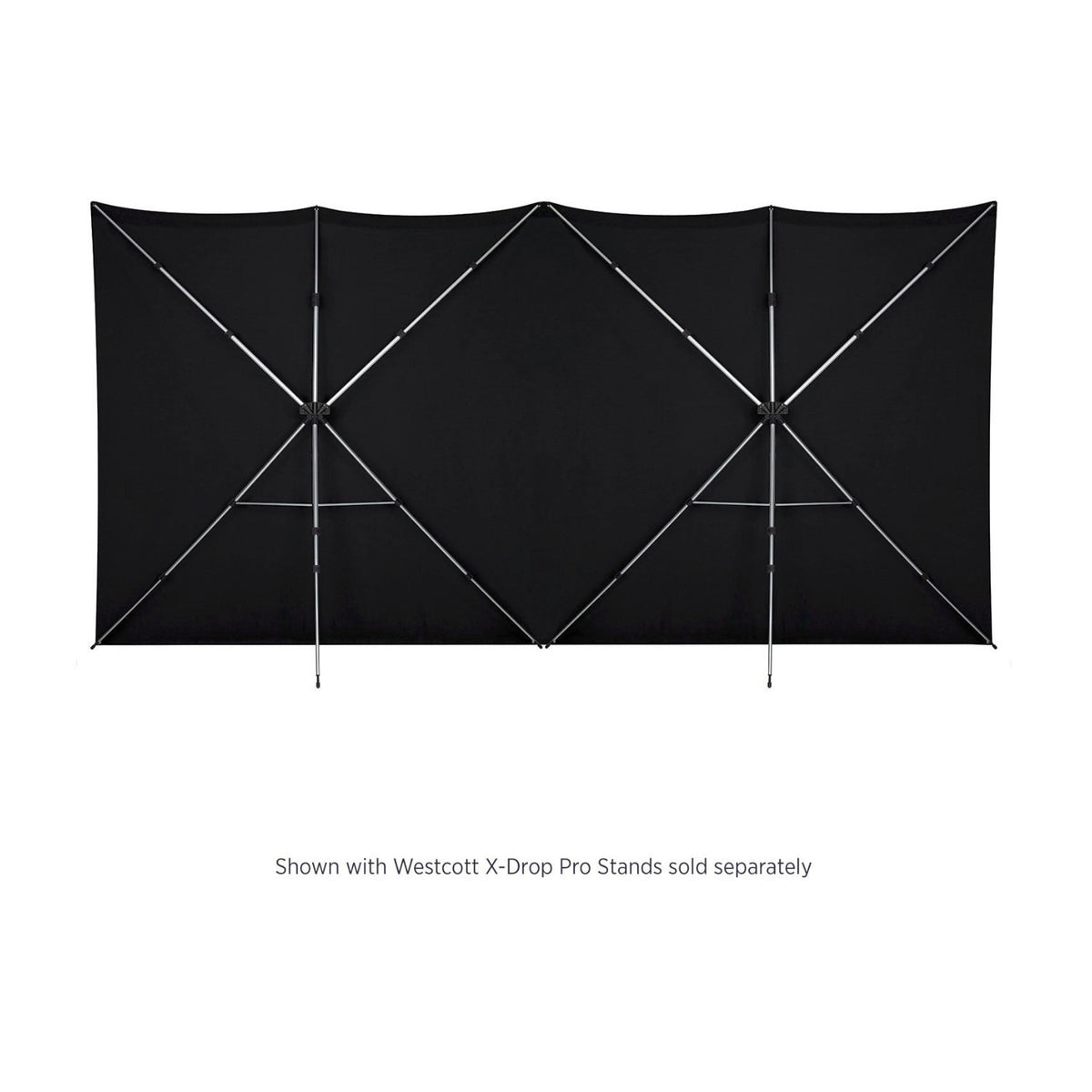 Westcott X-Drop Pro 16x8ft Wrinkle-Resistant Backdrop with Drawstring Bag (Rich Black)