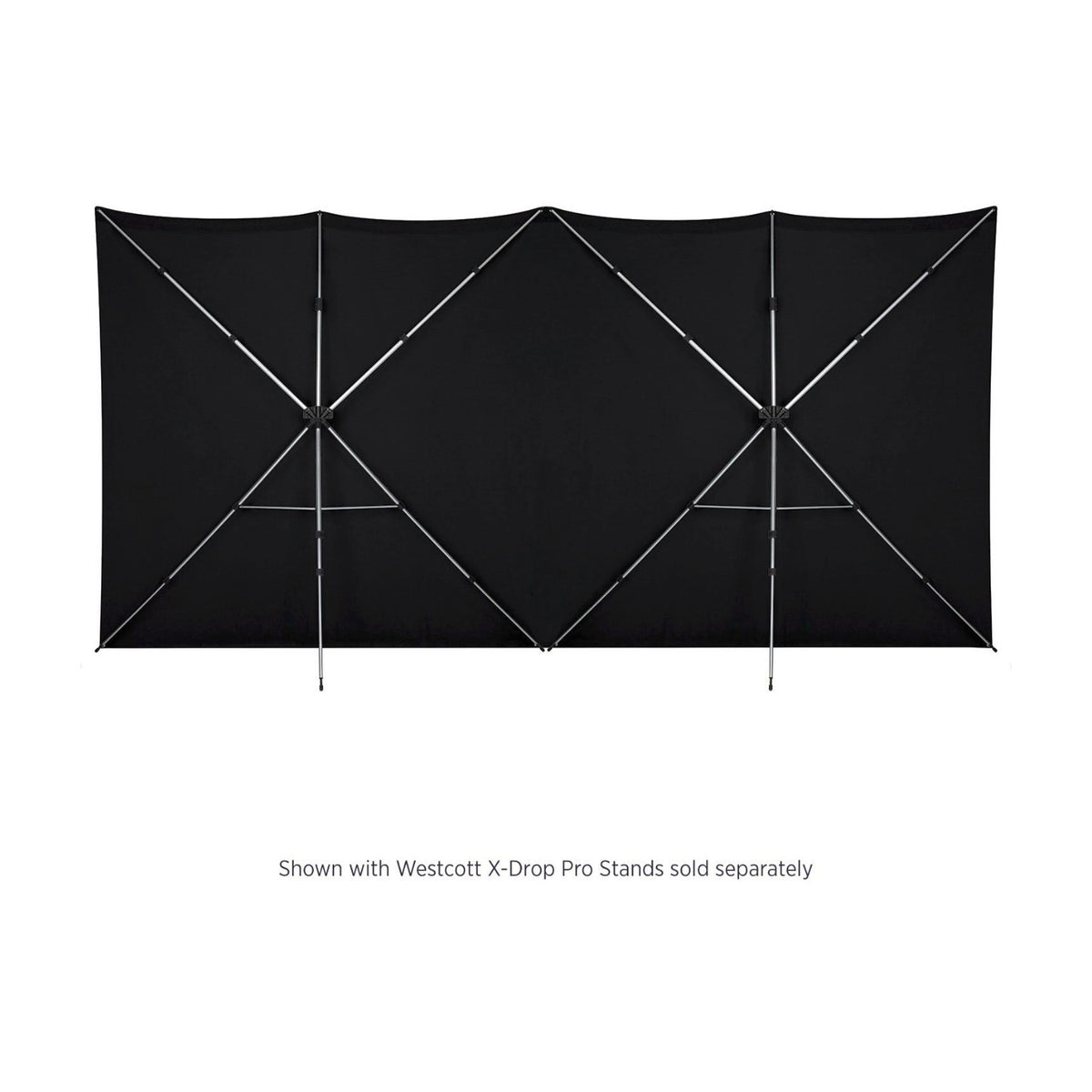 Westcott X-Drop Pro 16x16ft Wrinkle-Resistant Backdrop with Drawstring Bag (Rich Black)