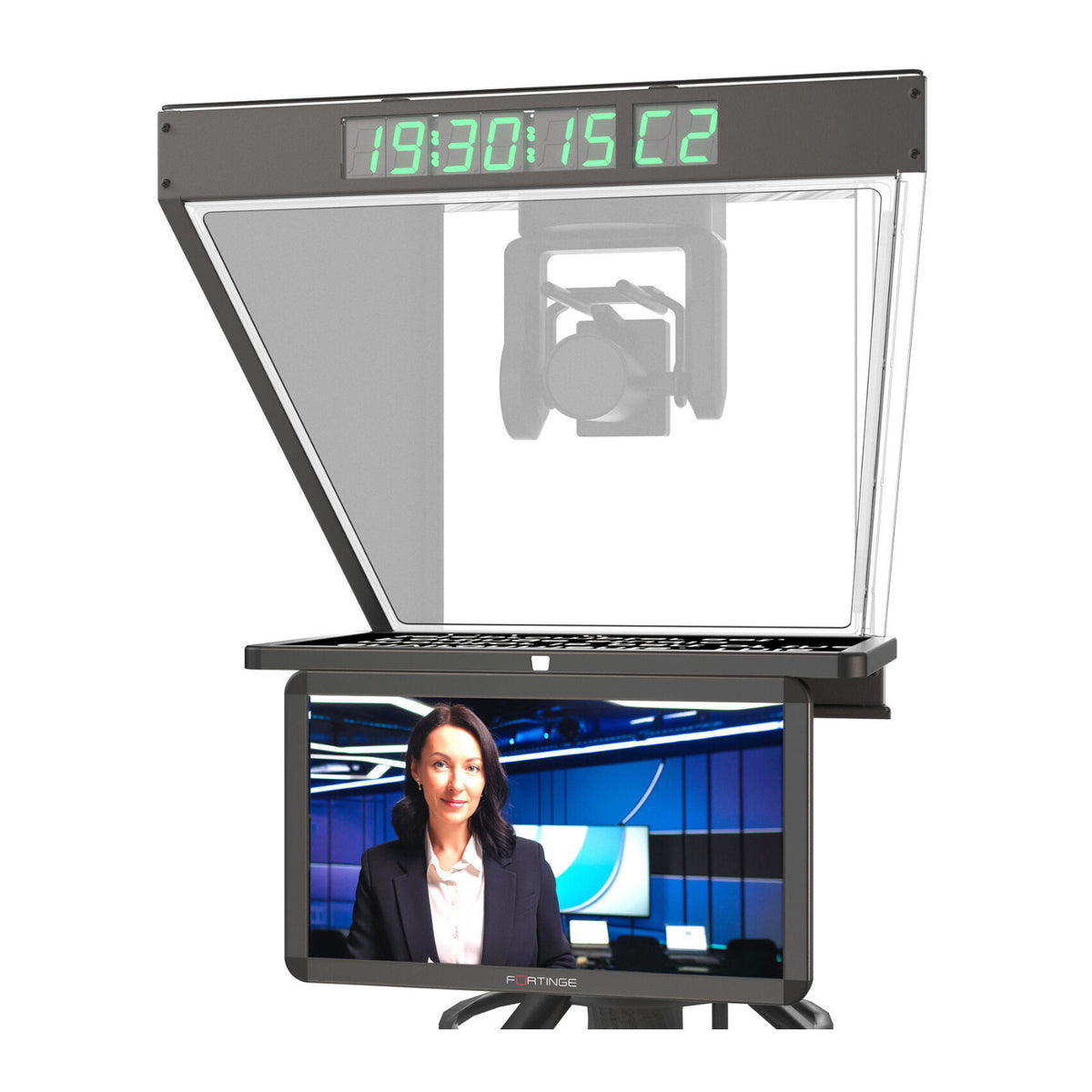 Fortinge ROBO High-Brightness 21 Inch Studio Teleprompter for PTZ Cameras