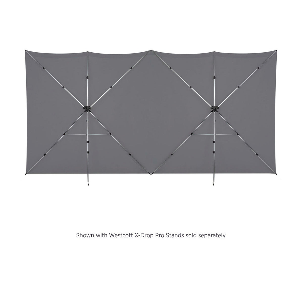 Westcott X-Drop Pro 16x8ft Wrinkle-Resistant Backdrop with Drawstring Bag (Neutral Gray)