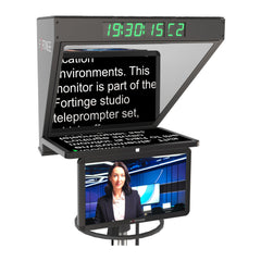 Fortinge ROBO High-Brightness 24 Inch Studio Teleprompter with SDI Input/Output for PTZ Cameras