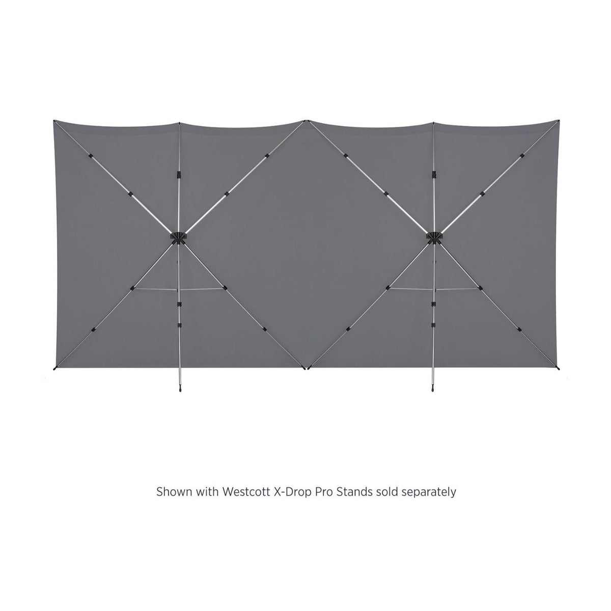 Westcott X-Drop Pro 16x16ft Wrinkle-Resistant Backdrop with Drawstring Bag (Neutral Gray)