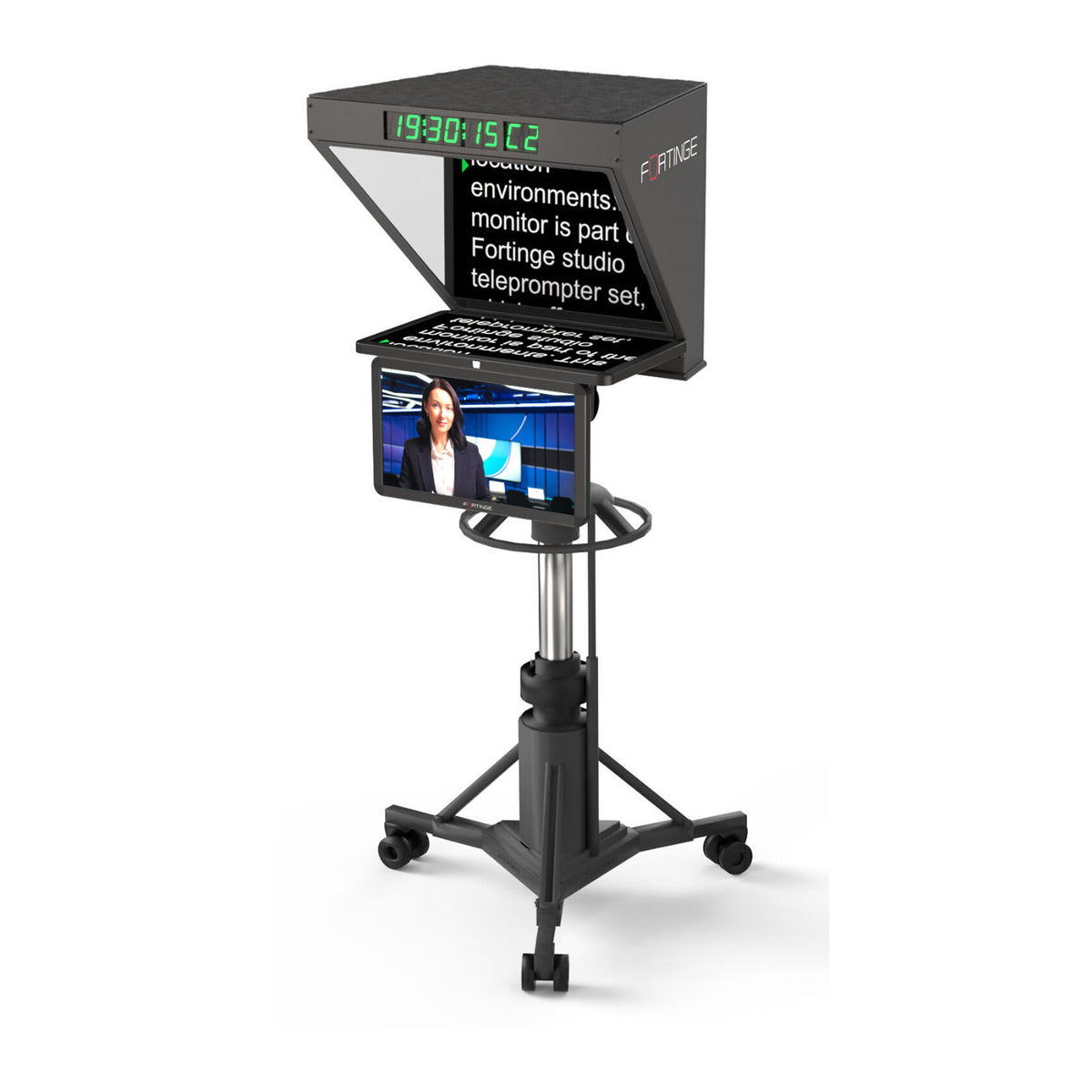 Fortinge ROBO IP 19 Inch Studio Teleprompter with IP Input for PTZ Cameras