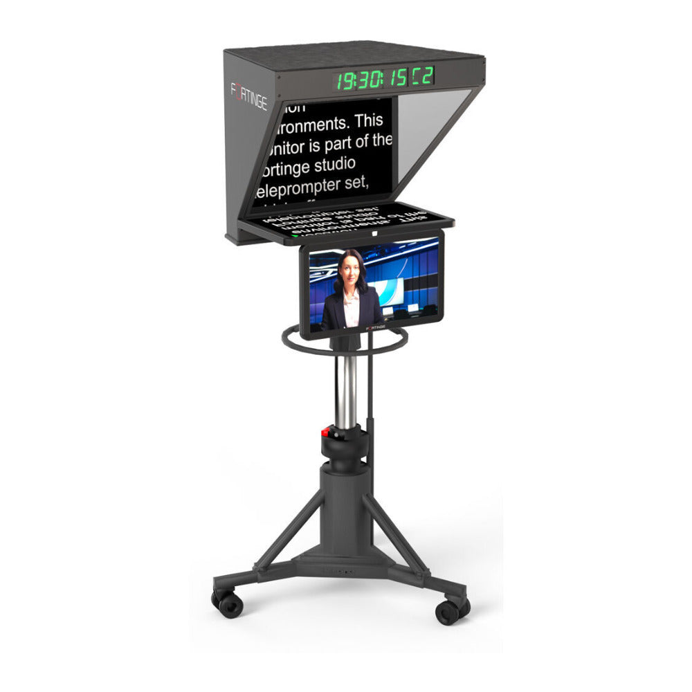 Fortinge ROBO IP High-Brightness 19 Inch Studio Teleprompter with IP Input for PTZ Cameras