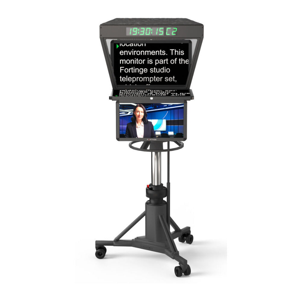 Fortinge ROBO IP High-Brightness 21 Inch Studio Teleprompter with IP Input for PTZ Cameras