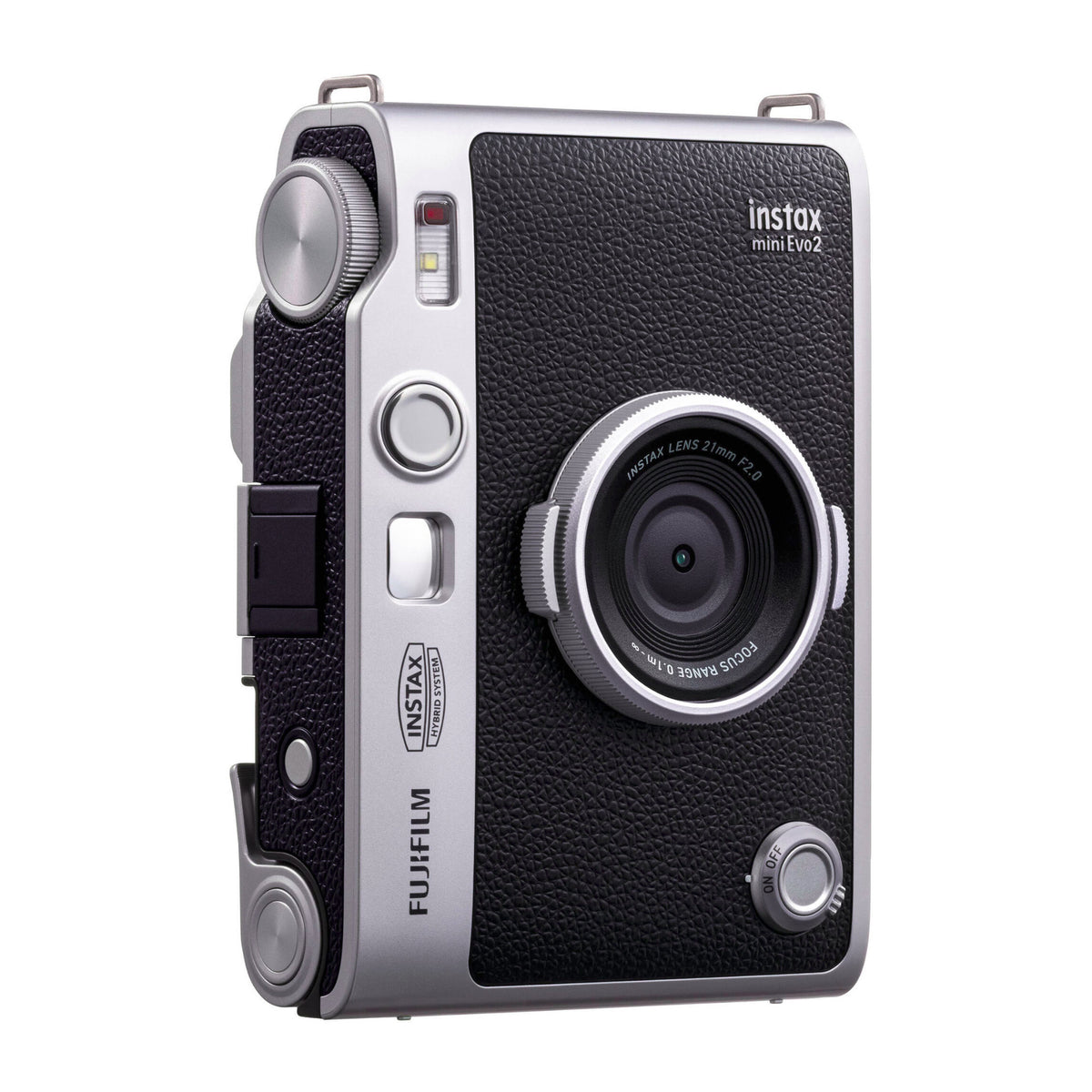 Fujifilm instax mini Evo 2 Hybrid Instant Camera with Touchscreen and Integrated Printer (Black)