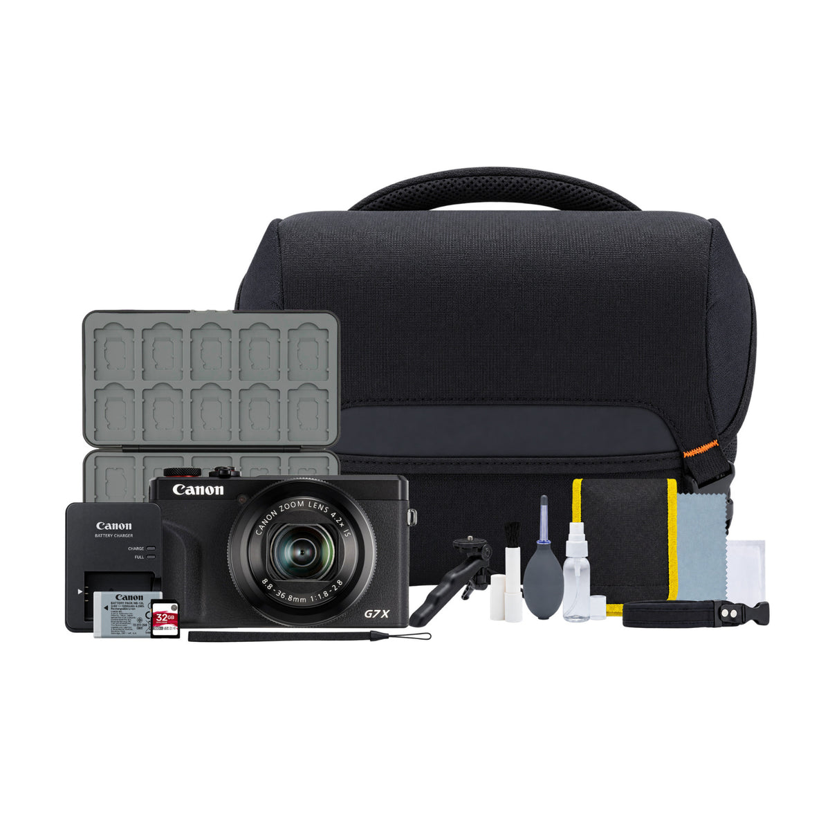 Canon PowerShot G7X MK3 Camera with 32GB SD Card, Bag, Memory Card Case, and Accessories (Black)