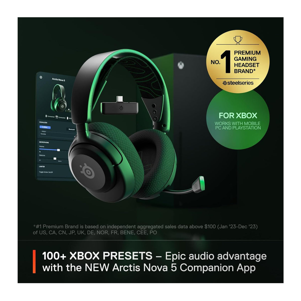 SteelSeries Arctis Nova 5X Wireless Multi-System Gaming Headset (Black)