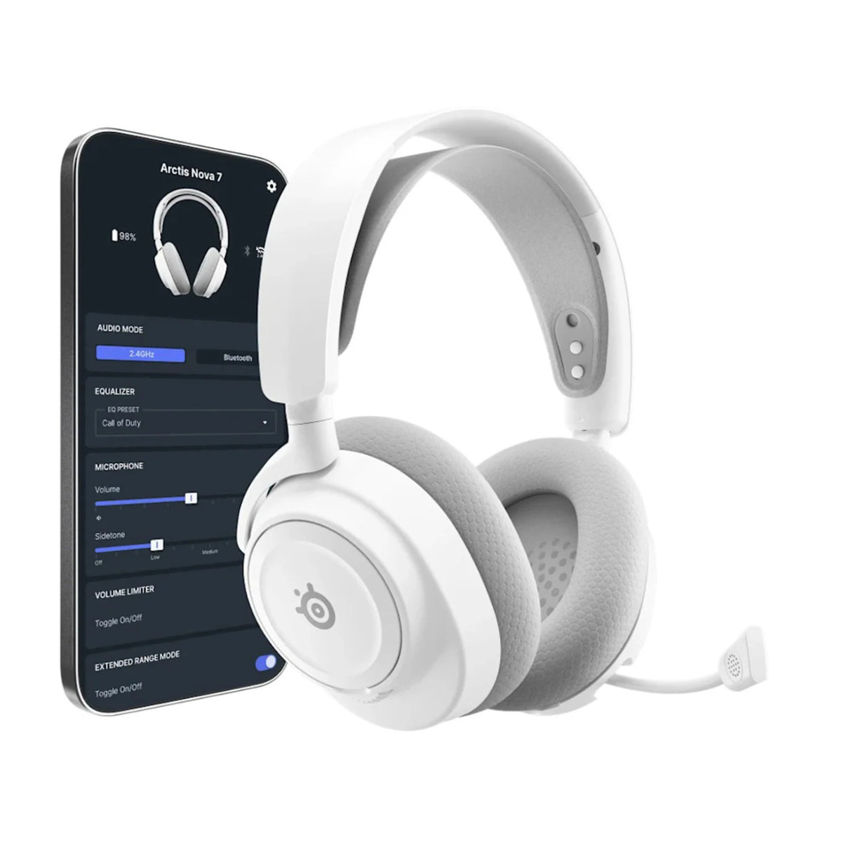 SteelSeries Arctis Nova 7P Wireless Gen 2 Gaming Headset for PlayStation (White)