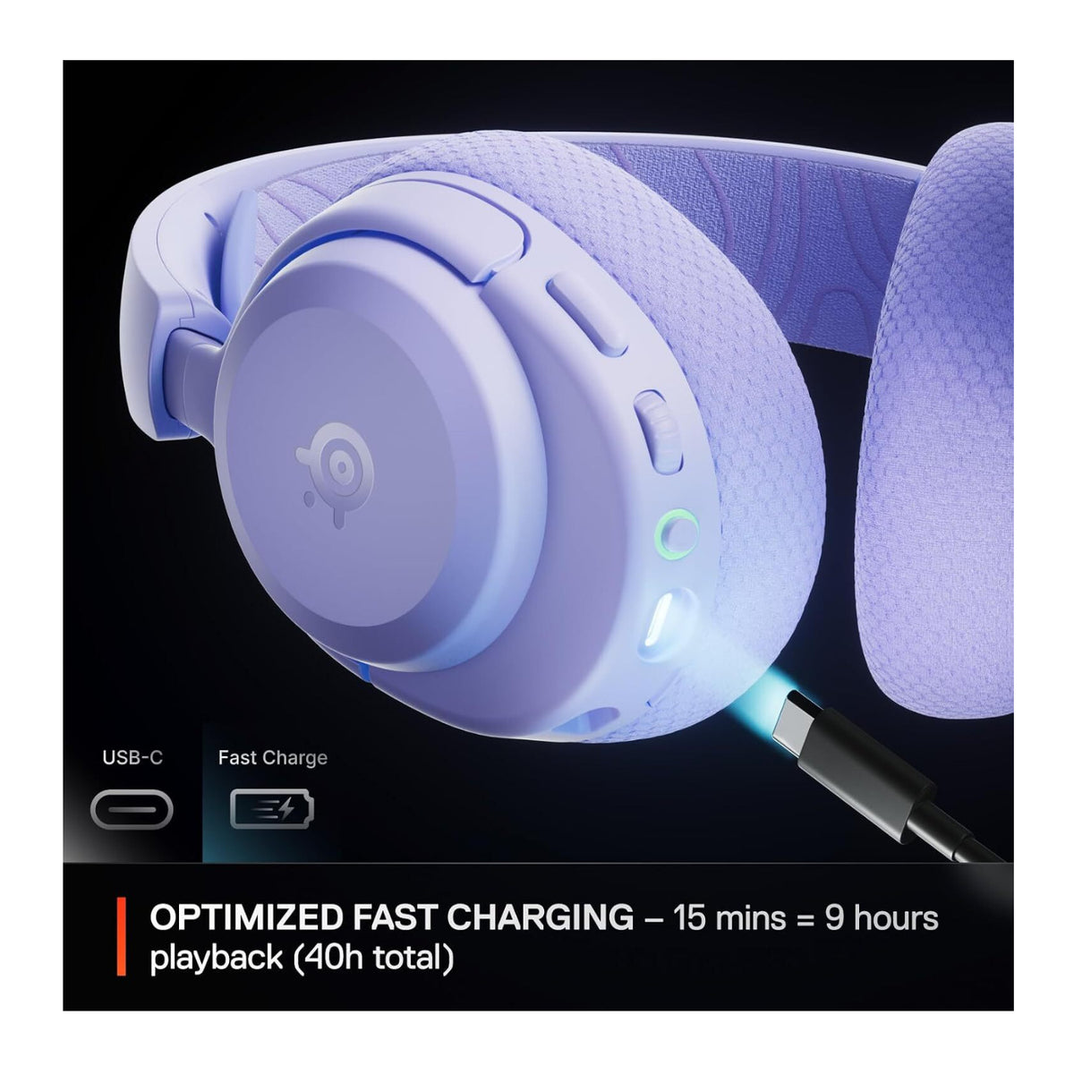 SteelSeries Arctis Nova 3P Wireless Multi-Platform Gaming Headset (Lavender)