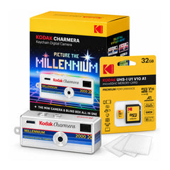 Kodak Charmera Millenium Edition Keychain Digital Camera (Single Blind Box) Bundle with 32GB Card