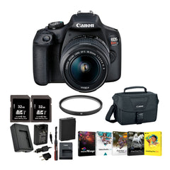 Canon EOS Rebel T7 DSLR Camera with EF-S 18-55mm IS II Lens Kit, 64 GB and Spare Battery Bundle