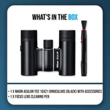 Nikon Aculon T02 10x21 Black Multi-coated Compact Binoculars Bundle with Lens Cleaning Pen - 9