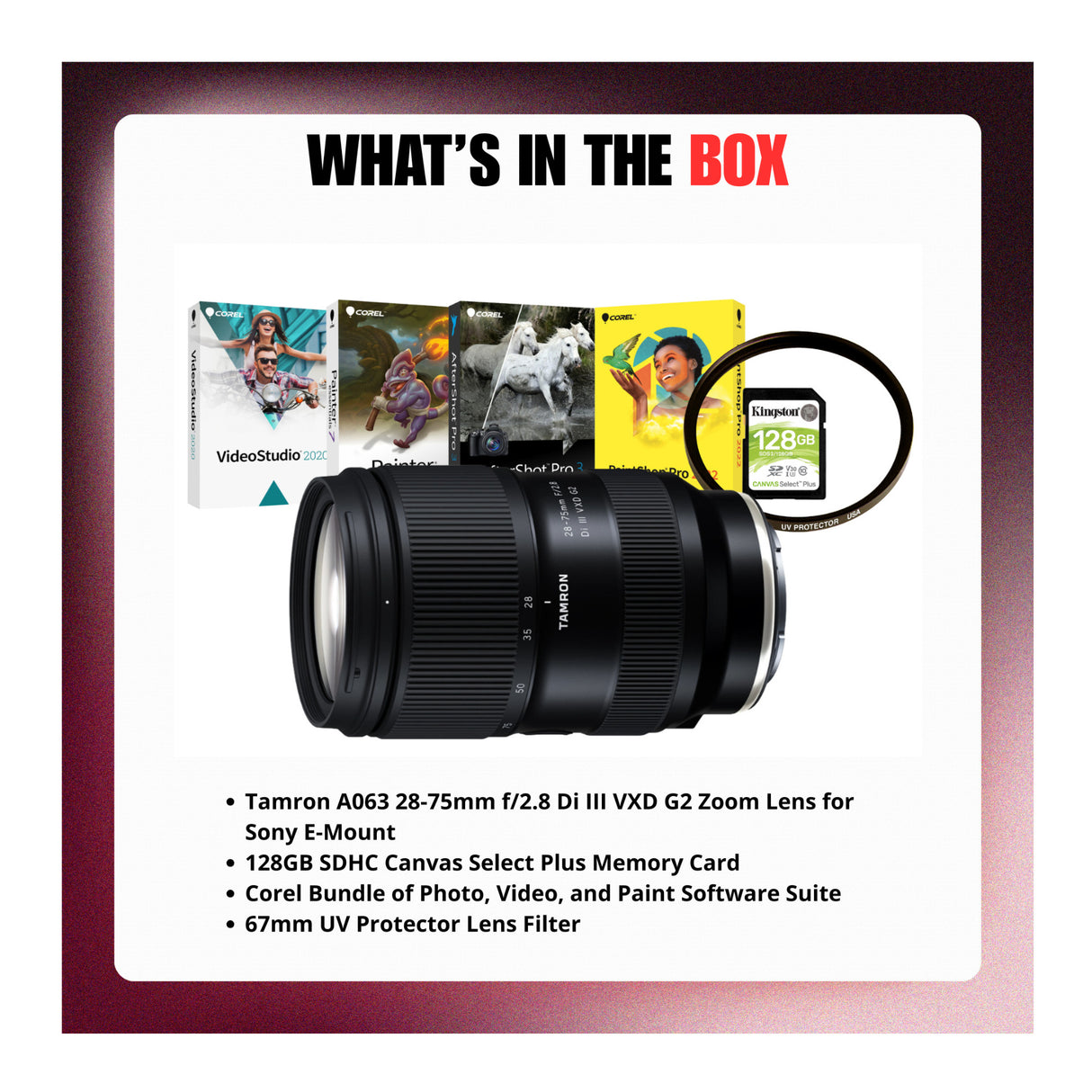 Tamron A063 28-75mm f/2.8 Di III VXD G2 Zoom Lens with Accessories Bundle - 6