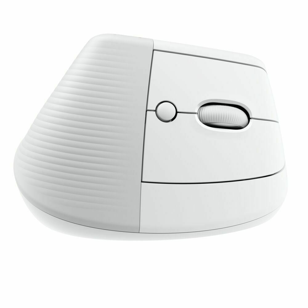 Logitech - Lift Vertical Wireless Ergonomic Mouse with 4 Customizable Buttons - Pale Gray