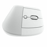 Logitech - Lift Vertical Wireless Ergonomic Mouse with 4 Customizable Buttons - Pale Gray