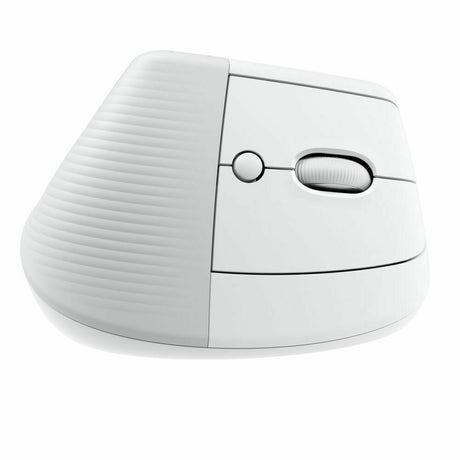 Logitech - Lift Vertical Wireless Ergonomic Mouse with 4 Customizable Buttons - Pale Gray