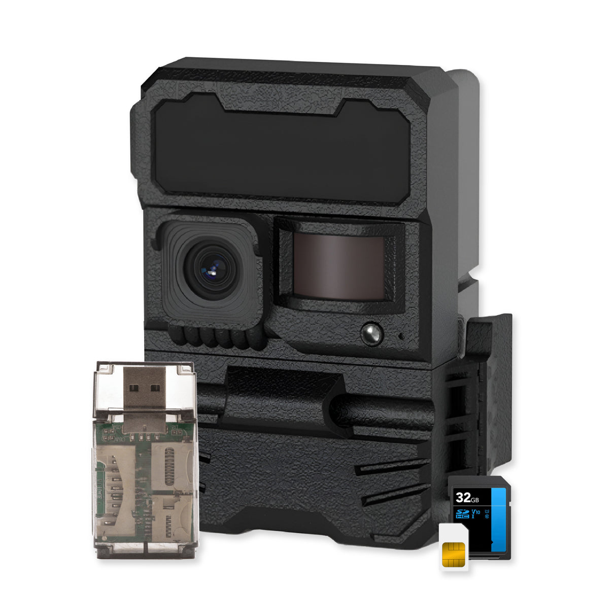 Yellowstone Y2 Black Wide Lens Trail Camera Bundle with High-Speed Card Reader, and Accessories - 1