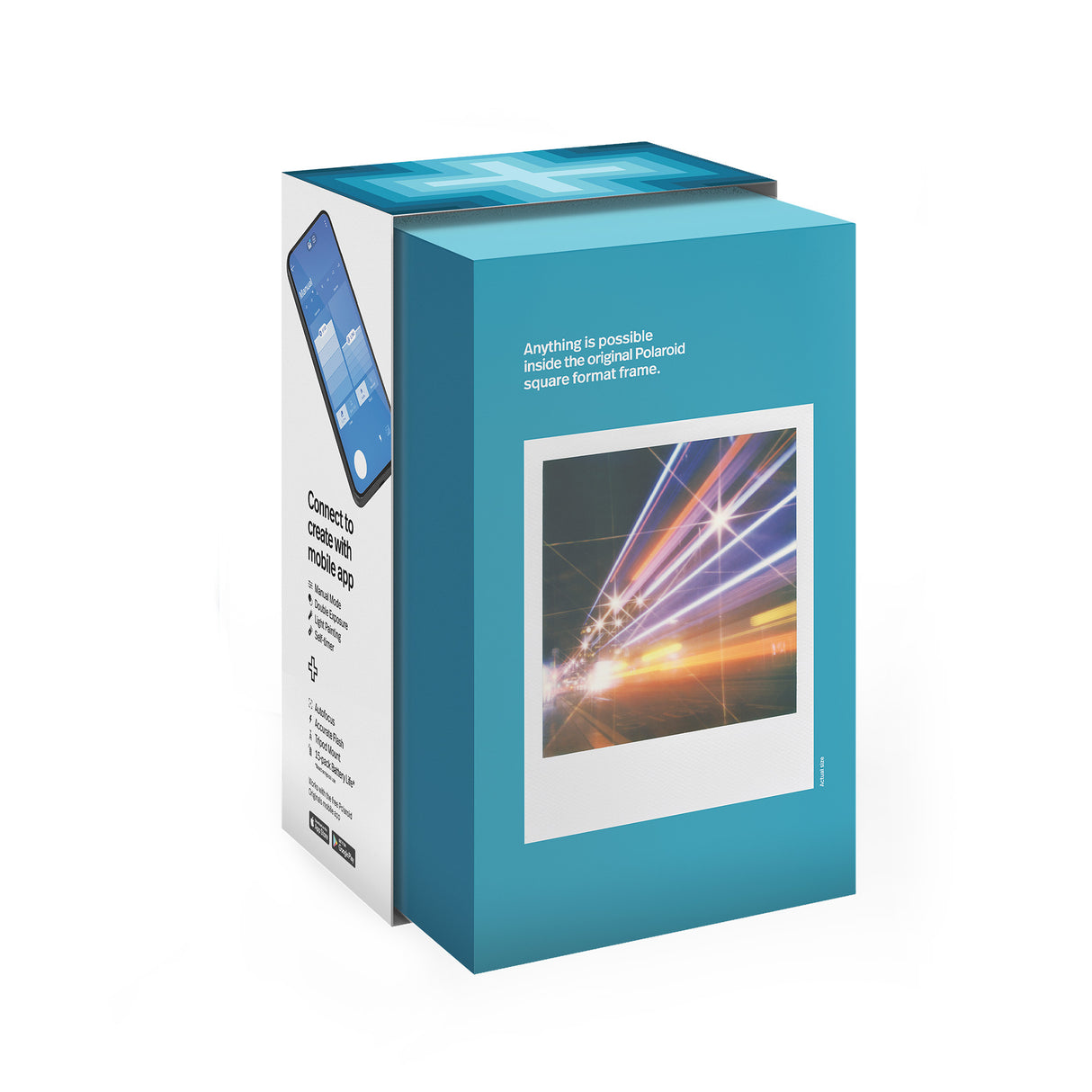 Polaroid NOW+ Instant Film Camera (Calm Blue - Grey Blue)