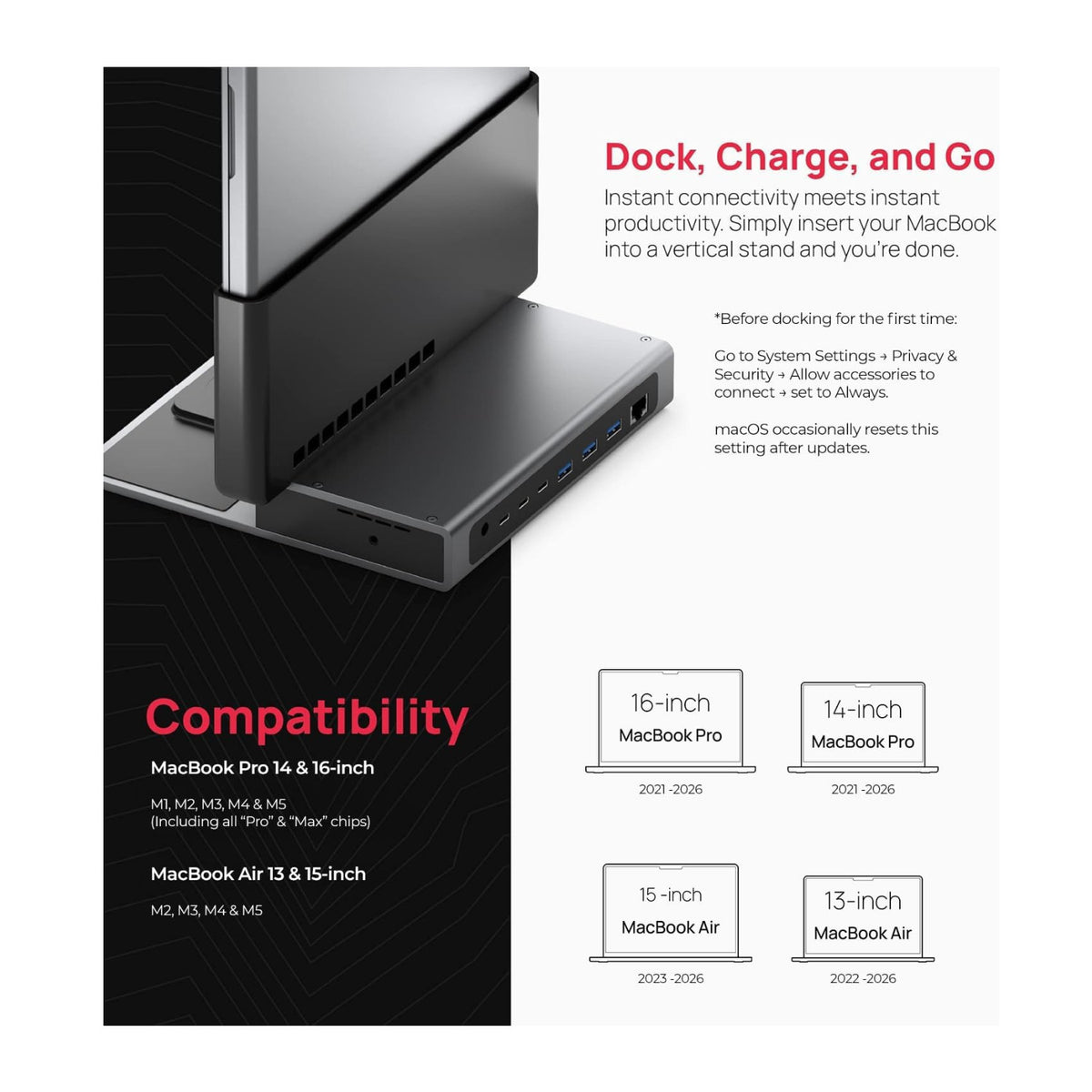 Brydge ProDock Duo TB4 Docking Station Bundle with Adapter Sleeve for 16-Inch MacBook Pro - 4