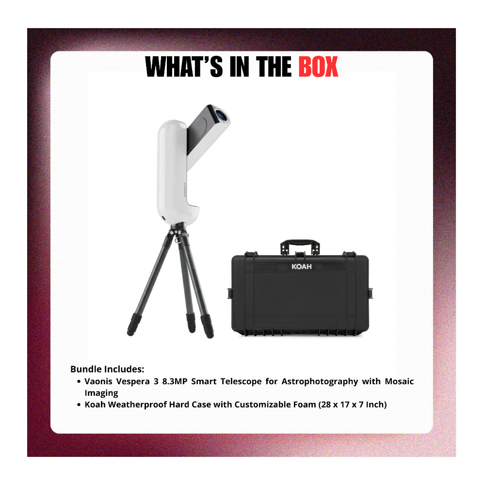 Vaonis Vespera III 8.3MP Smart Telescope with Mosaic Imaging and Hard Case Bundle-9