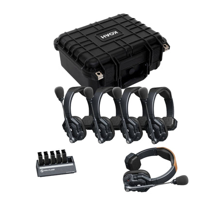 Hollyland Solidcom SE Global 5S 5-Person Single-Ear Headset Intercom System (2.4 GHz) with Hard Case - 1
