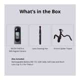Ricoh THETA X 360-Degree Camera with TD-2 Telescopic Stand and Lens Cap Bundle