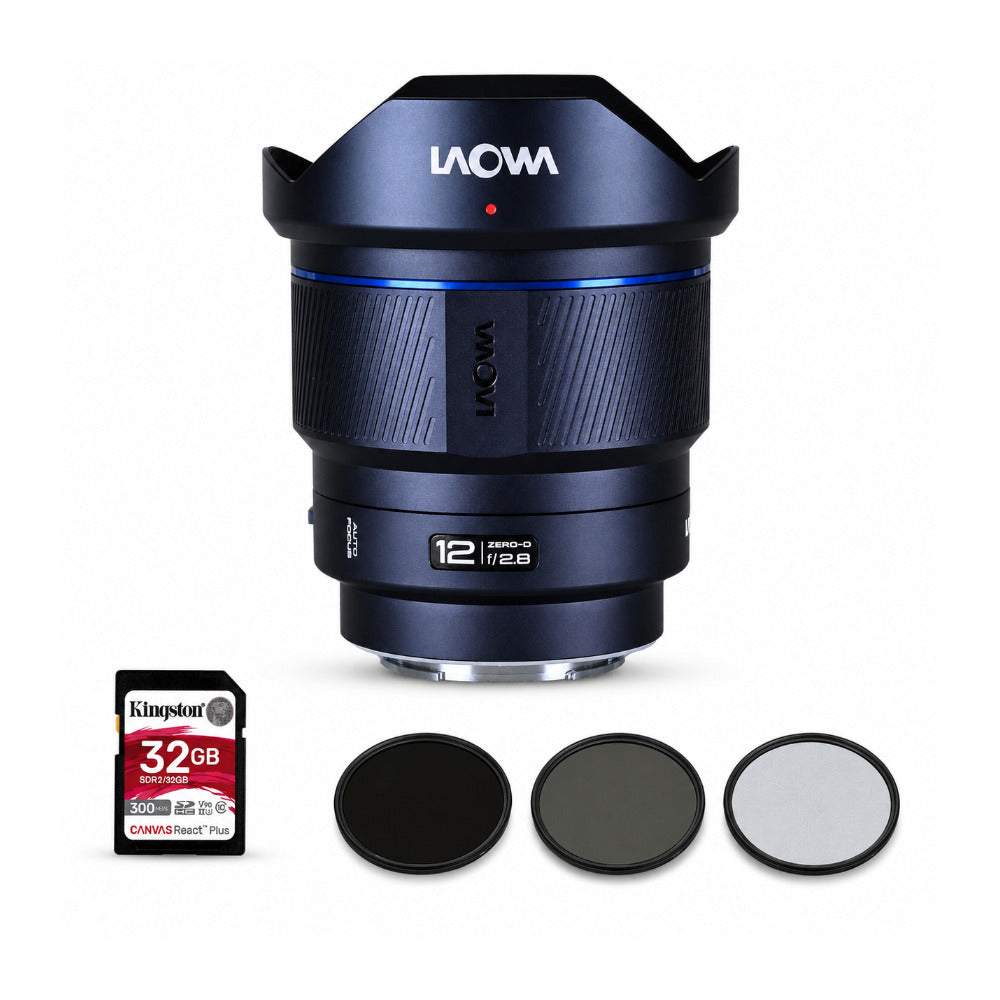 Laowa 12mm f/2.8 Lite Zero-D FF for Sony FE (Auto Focus) with 72mm 3-Piece Lens Filter Kit (Bundle)-1