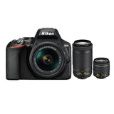 Nikon D3500 DX-Format DSLR Camera with AF-P 18-55mm VR and 70-300mm Lenses