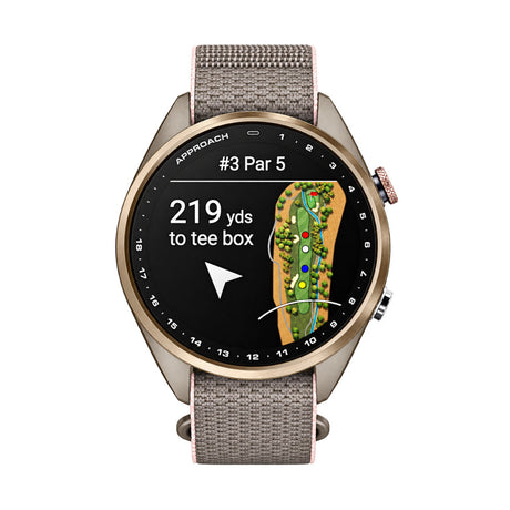 Garmin Approach S72 43mm GPS Golf Watch with Blush Pink Bezel (Soft Gold) - 4