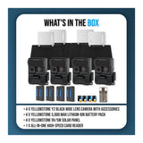 Yellowstone Y2 Black Wide Lens Bundle with Batteries, Solar Panels, and Accessories (4-Pack) - 9