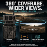 Stealth Cam Revolver 36MP 360-Degree Cellular Trail Camera with 1/4-Inch Threaded Mount Bundle