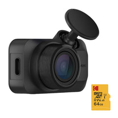 Garmin Dash Cam Mini 3 1080p Camera (Black) with 128GB microSD Card with SD Adapter Bundle