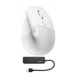 Logitech Lift Vertical Wireless Ergonomic Mouse (Pale Gray) and Knox Gear 4-Port USB 3.0 Hub