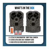 Stealth Cam Browtine 16MP Trail Camera Bundle with 32GB Memory Card and Card Reader (5 Items)