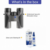 ZEISS 8x32 Terra ED Binoculars (Gray) with Lens Cleaning Kit