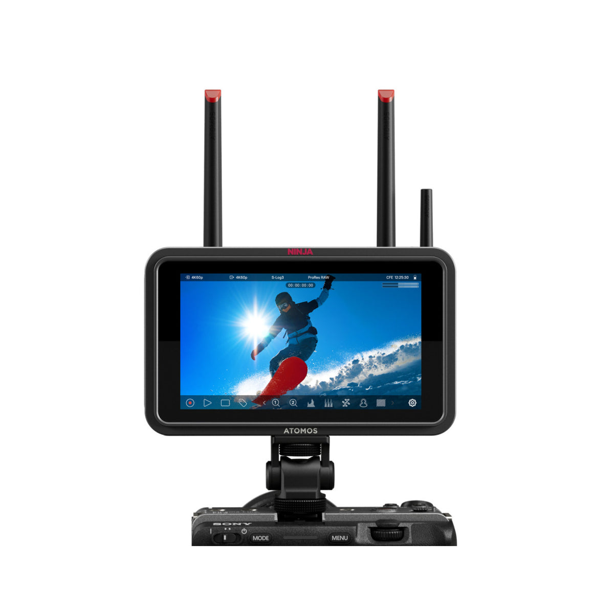 Atomos Ninja TX 5-inch 1500nit Monitor Recorder and Atomos Universal Power Kit