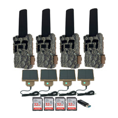 Browning Trail Camera Defender Wireless Pro Scout Max HD-DV (4-Pack) Bundle with Solar Power Pack - 1