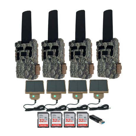 Browning Trail Camera Defender Wireless Pro Scout Max HD-DV (4-Pack) Bundle with Solar Power Pack - 1